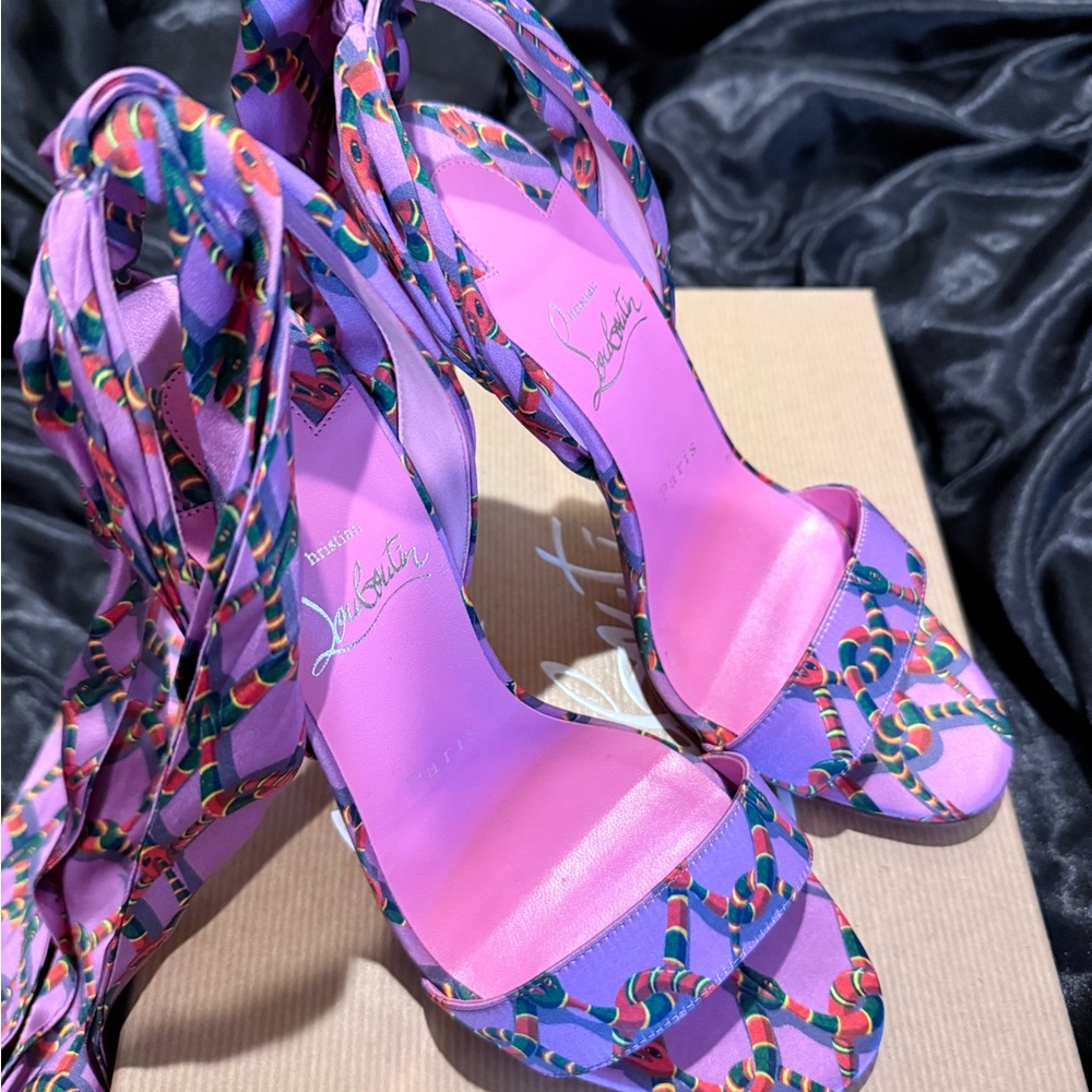 Christian Louboutin Purple High Heeled Sandals